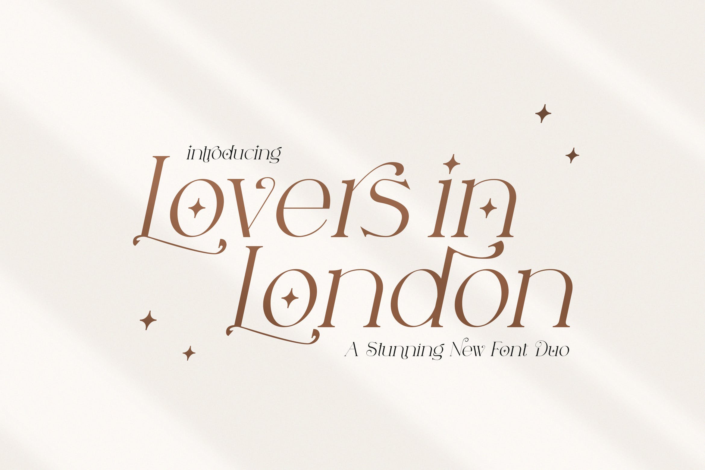 优雅杂志海报徽标logo设计衬线英文字体素材 Lovers in London Serif Font Duo_img_2