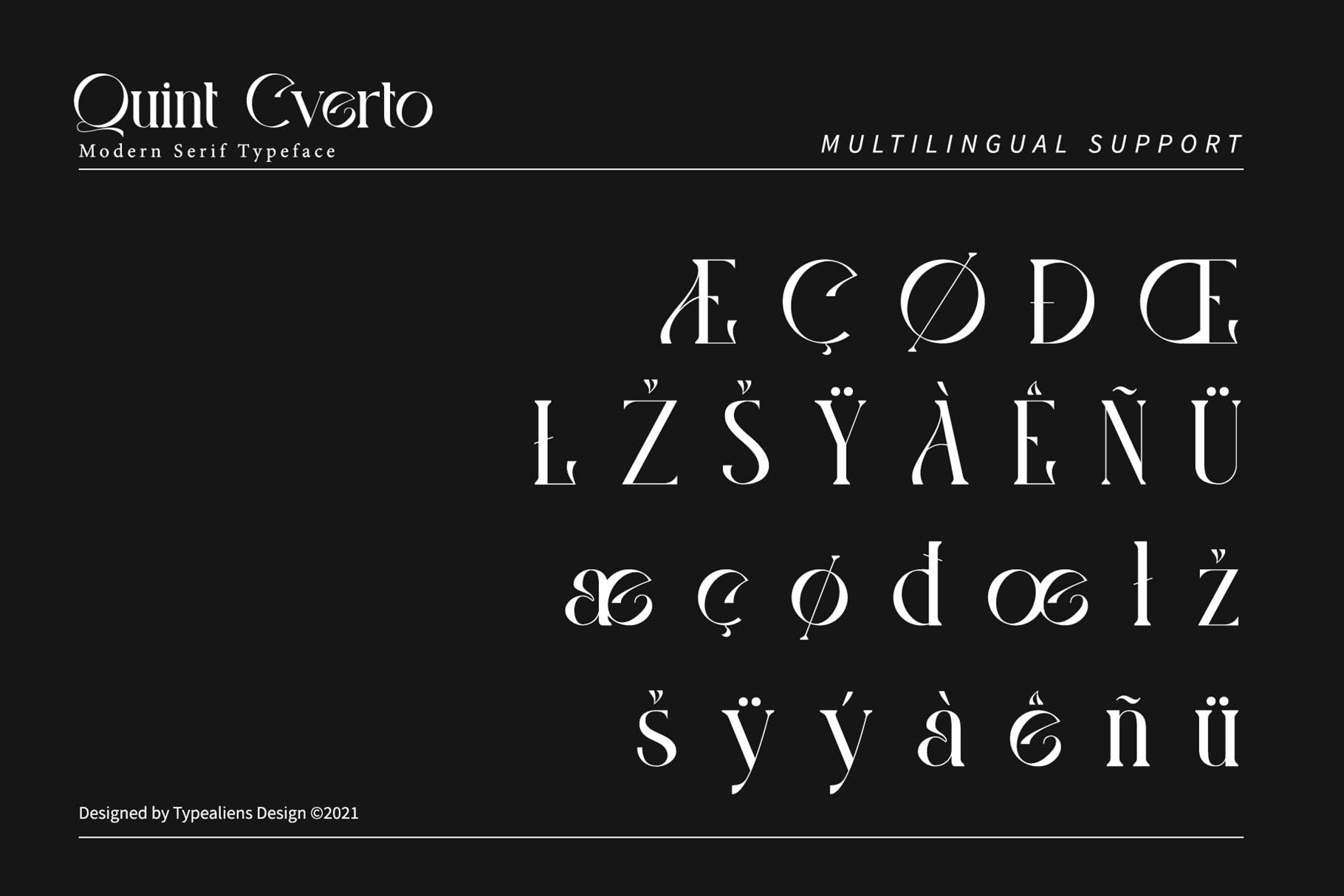 现代独特社交媒体徽标logo设计衬线英文字体素材 Quint Cverto_img_2