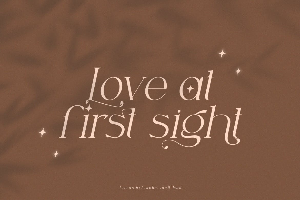 优雅杂志海报徽标logo设计衬线英文字体素材 Lovers in London Serif Font Duo_img_2