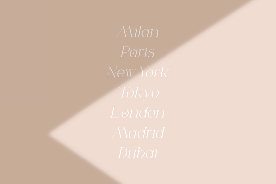 优雅杂志海报徽标logo设计衬线英文字体素材 Lovers in London Serif Font Duo_img_2