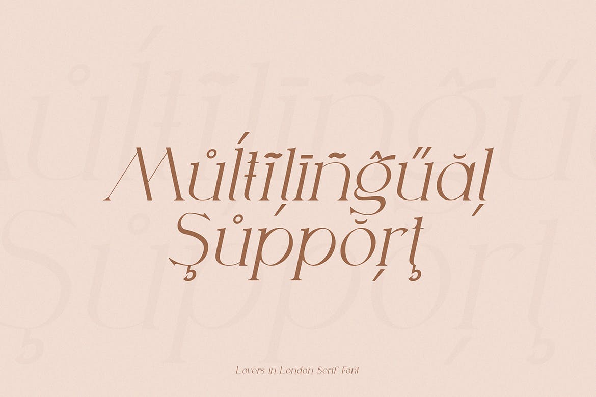 优雅杂志海报徽标logo设计衬线英文字体素材 Lovers in London Serif Font Duo_img_2