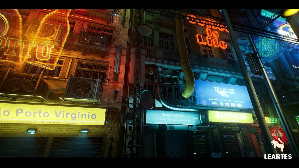 虚拟游戏引擎赛博朋克霓虹城市街区场景模型UE4素材包 Unreal Engine – Cyberpunk City Recife Environment_img_3