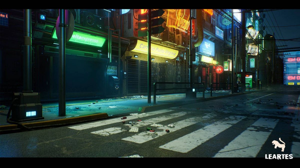 虚拟游戏引擎赛博朋克霓虹城市街区场景模型UE4素材包 Unreal Engine – Cyberpunk City Recife Environment_img_3