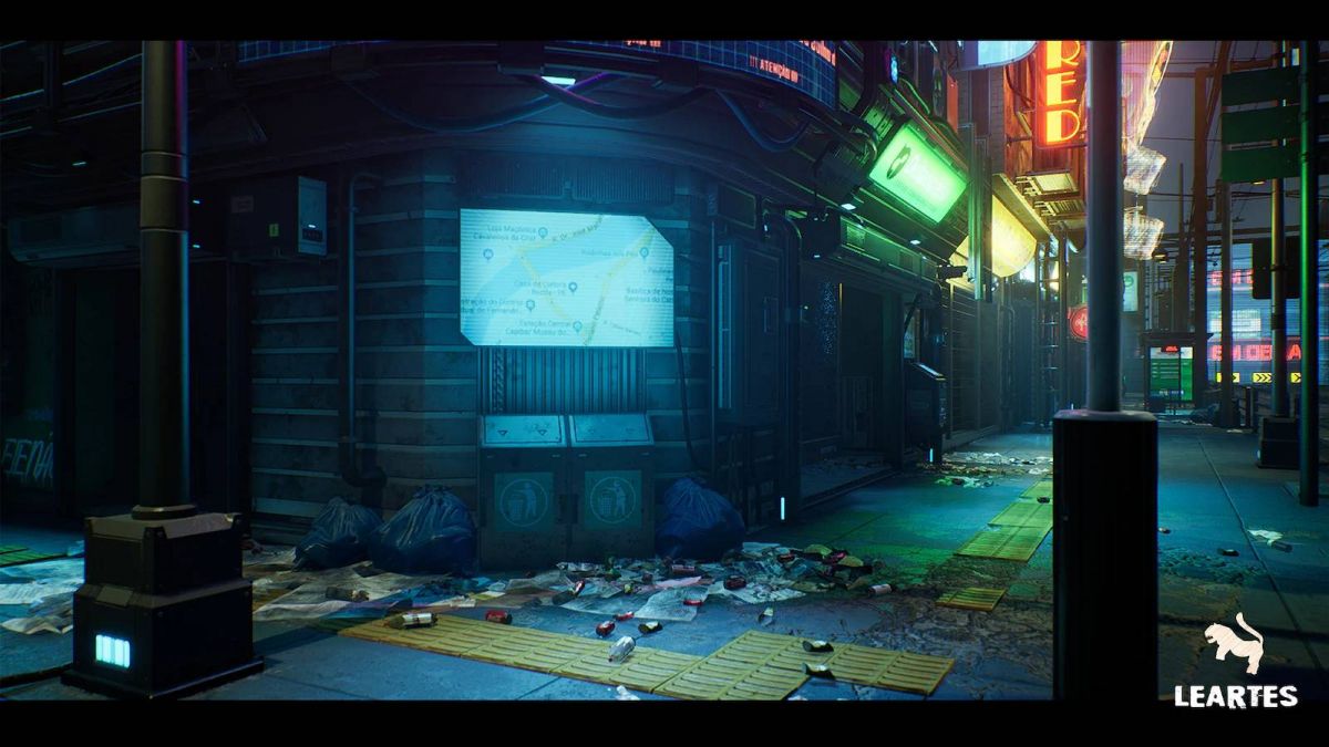 虚拟游戏引擎赛博朋克霓虹城市街区场景模型UE4素材包 Unreal Engine – Cyberpunk City Recife Environment_img_3