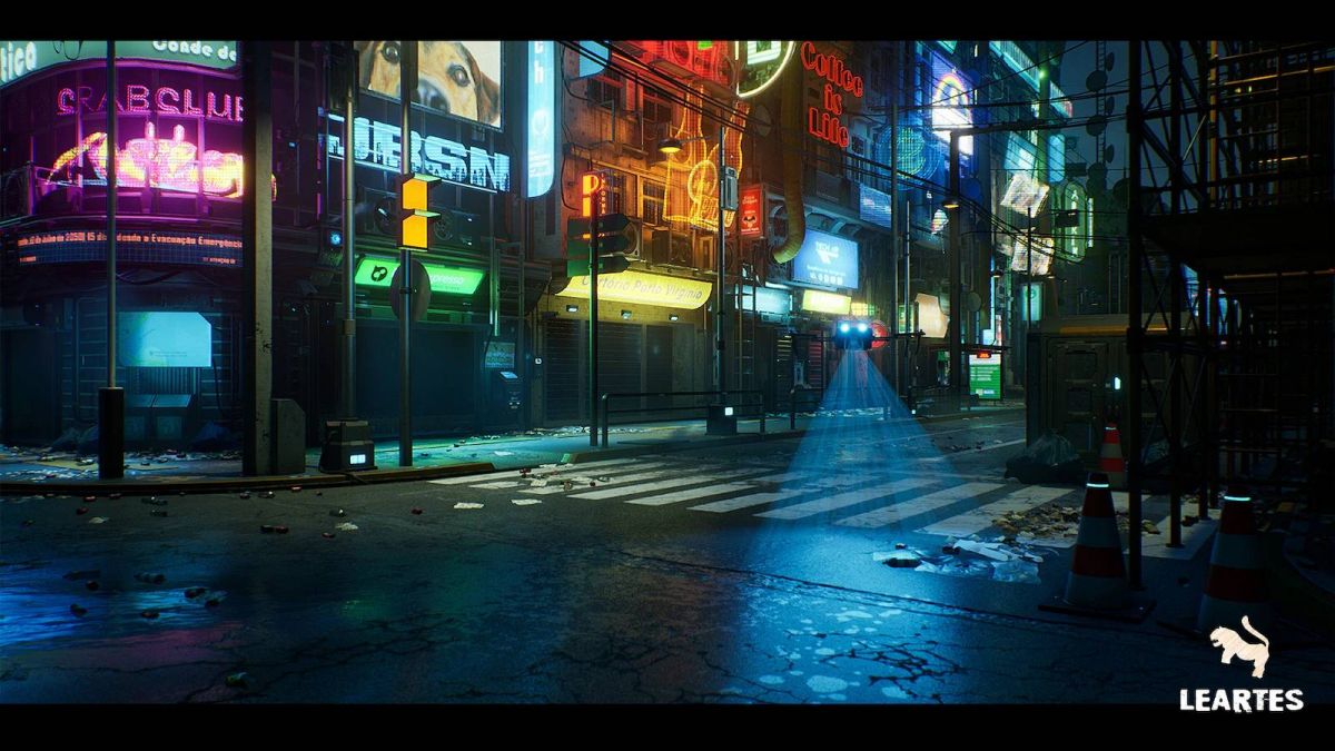 虚拟游戏引擎赛博朋克霓虹城市街区场景模型UE4素材包 Unreal Engine – Cyberpunk City Recife Environment_img_3