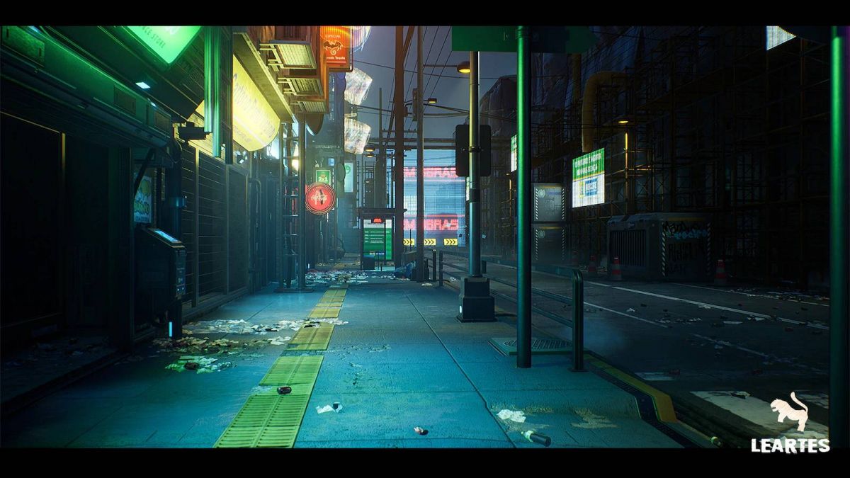 虚拟游戏引擎赛博朋克霓虹城市街区场景模型UE4素材包 Unreal Engine – Cyberpunk City Recife Environment_img_3