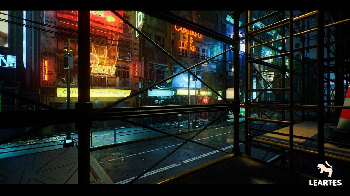 虚拟游戏引擎赛博朋克霓虹城市街区场景模型UE4素材包 Unreal Engine – Cyberpunk City Recife Environment_img_3