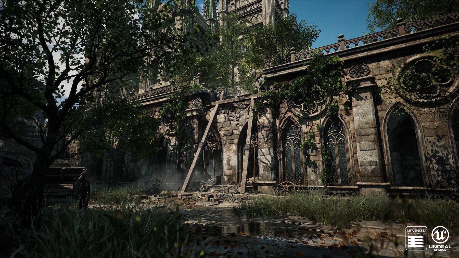 虚幻游戏哥特式场景建筑3D模型UE4设计素材套装 UE4 Gothic Megapack by Meshingun Studio_img_2