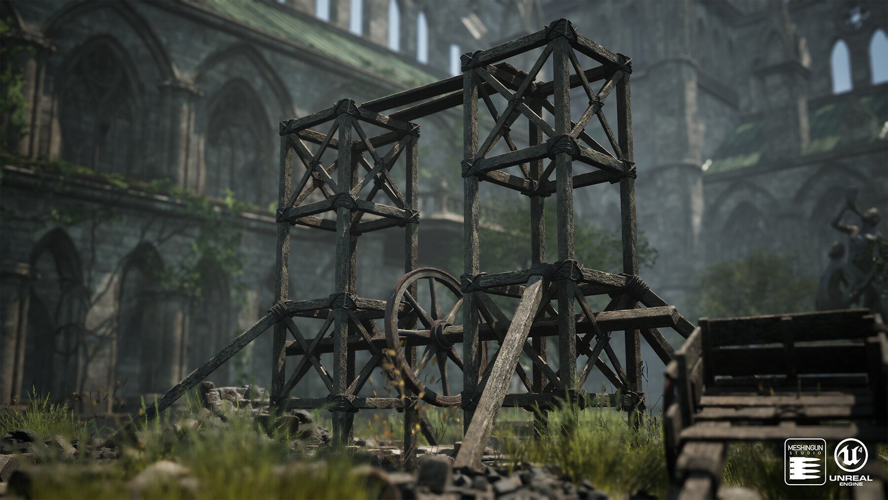 虚幻游戏哥特式场景建筑3D模型UE4设计素材套装 UE4 Gothic Megapack by Meshingun Studio_img_2