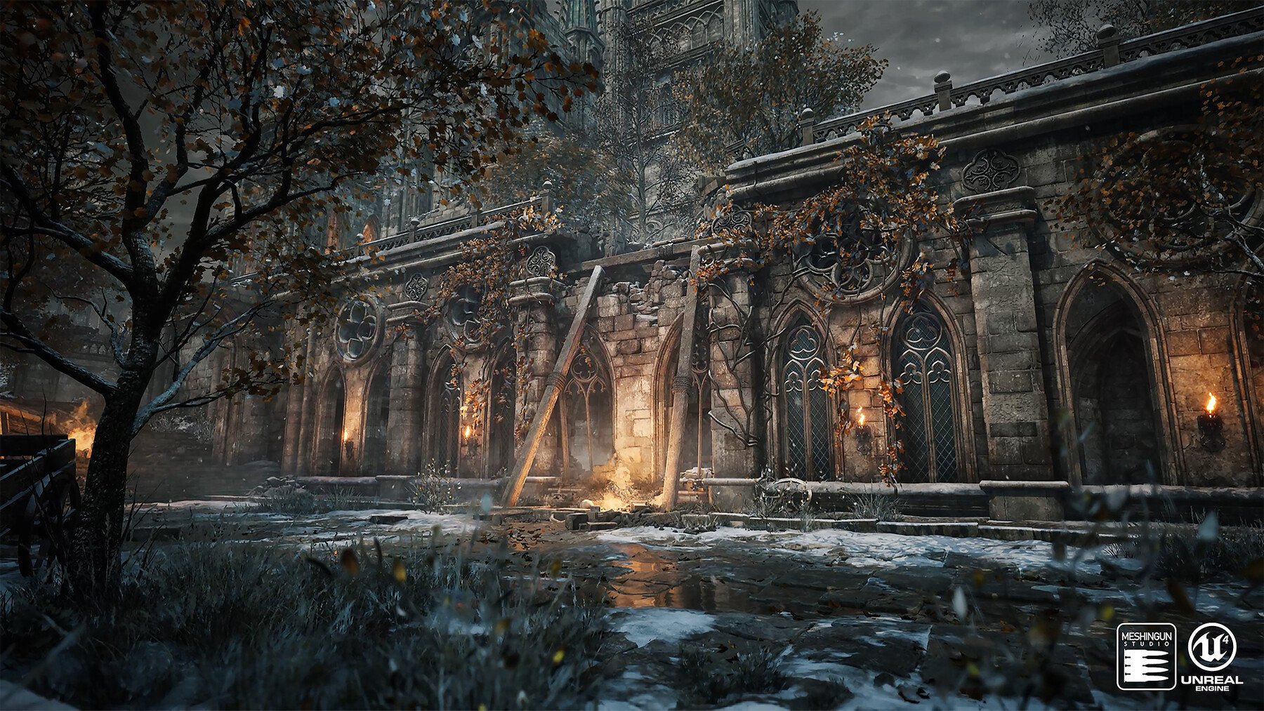 虚幻游戏哥特式场景建筑3D模型UE4设计素材套装 UE4 Gothic Megapack by Meshingun Studio_img_2