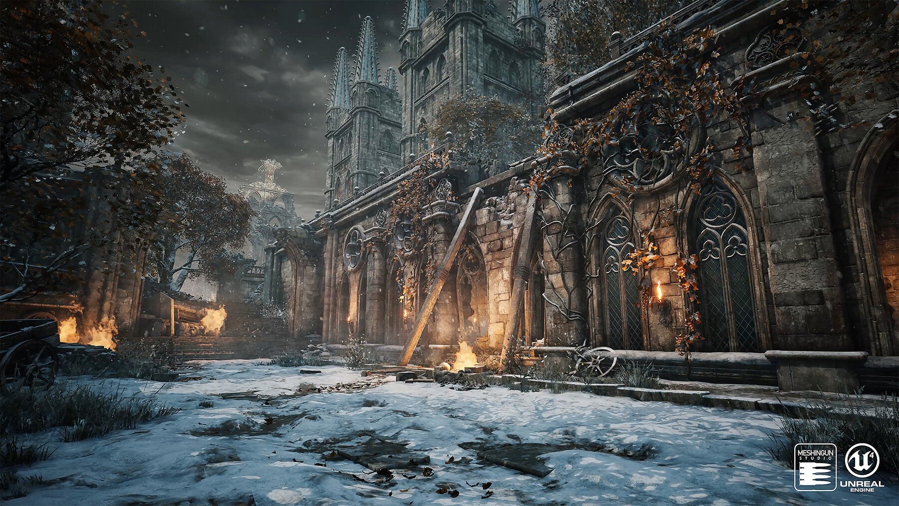 虚幻游戏哥特式场景建筑3D模型UE4设计素材套装 UE4 Gothic Megapack by Meshingun Studio_img_2