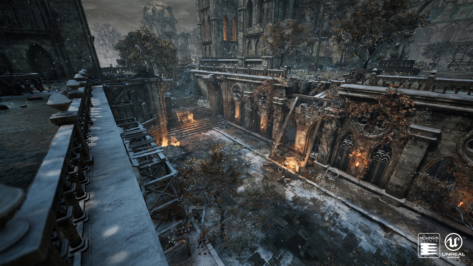 虚幻游戏哥特式场景建筑3D模型UE4设计素材套装 UE4 Gothic Megapack by Meshingun Studio_img_2