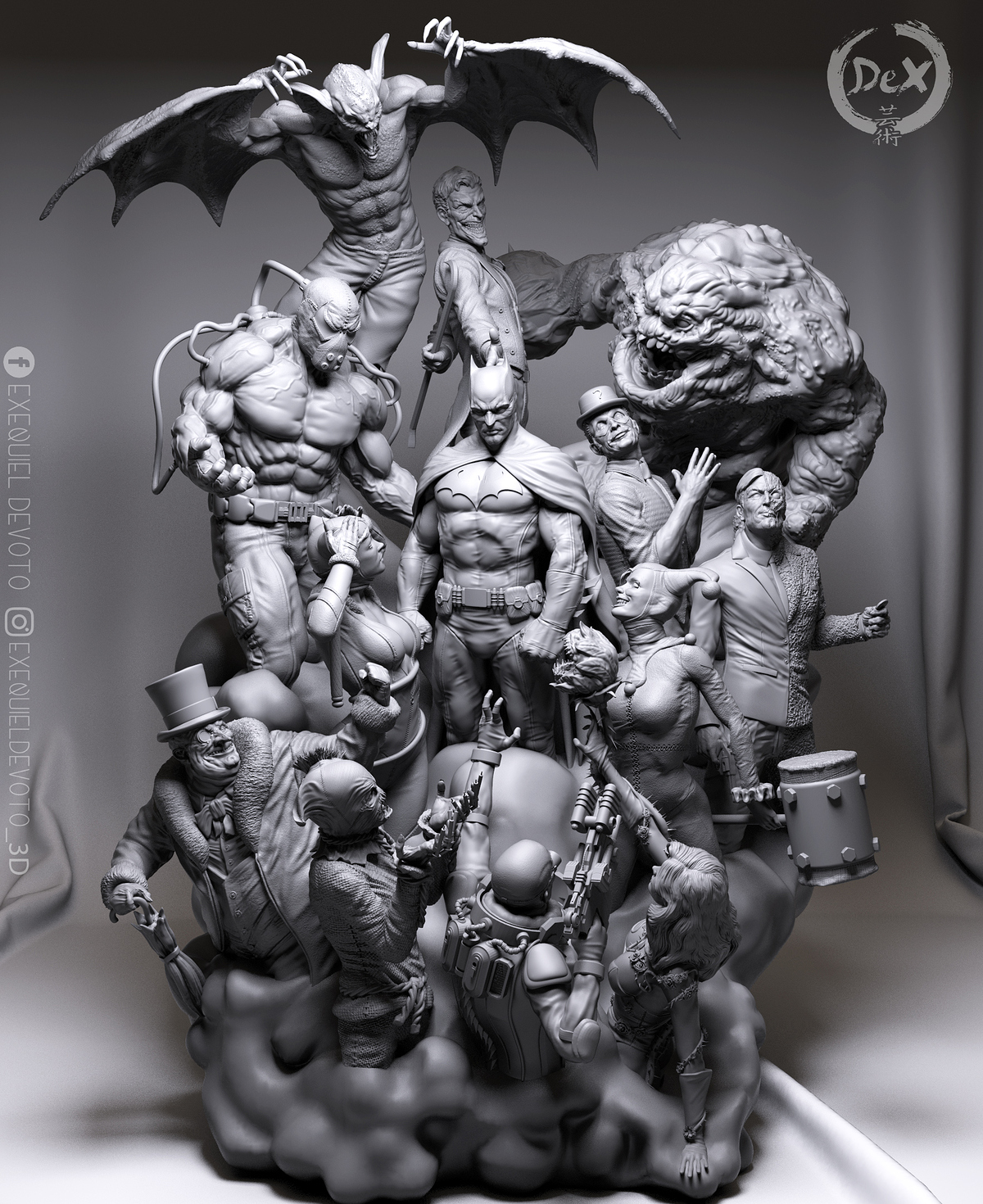 漫威蝙蝠侠丝艺术人物角色3D模型模板素材 Batman Sanity – DC Comics – 3D Print Model_img_2