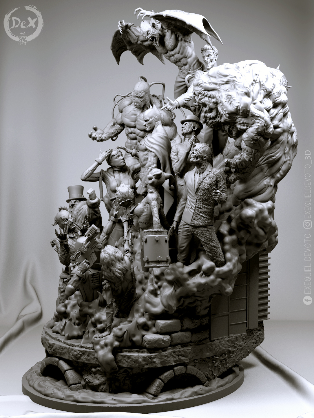 漫威蝙蝠侠丝艺术人物角色3D模型模板素材 Batman Sanity – DC Comics – 3D Print Model_img_2