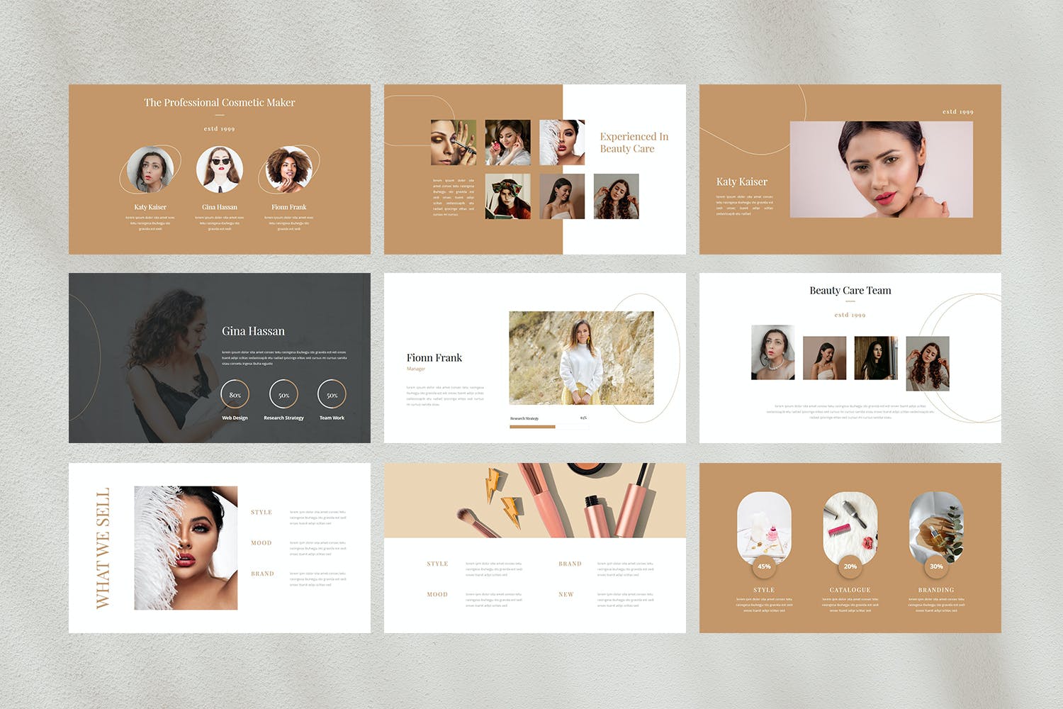 优雅独特女性化妆品图文排版设计PPt+keynote模板 MyCosmetic - Cosmetic PPt+keynote Template_img_2