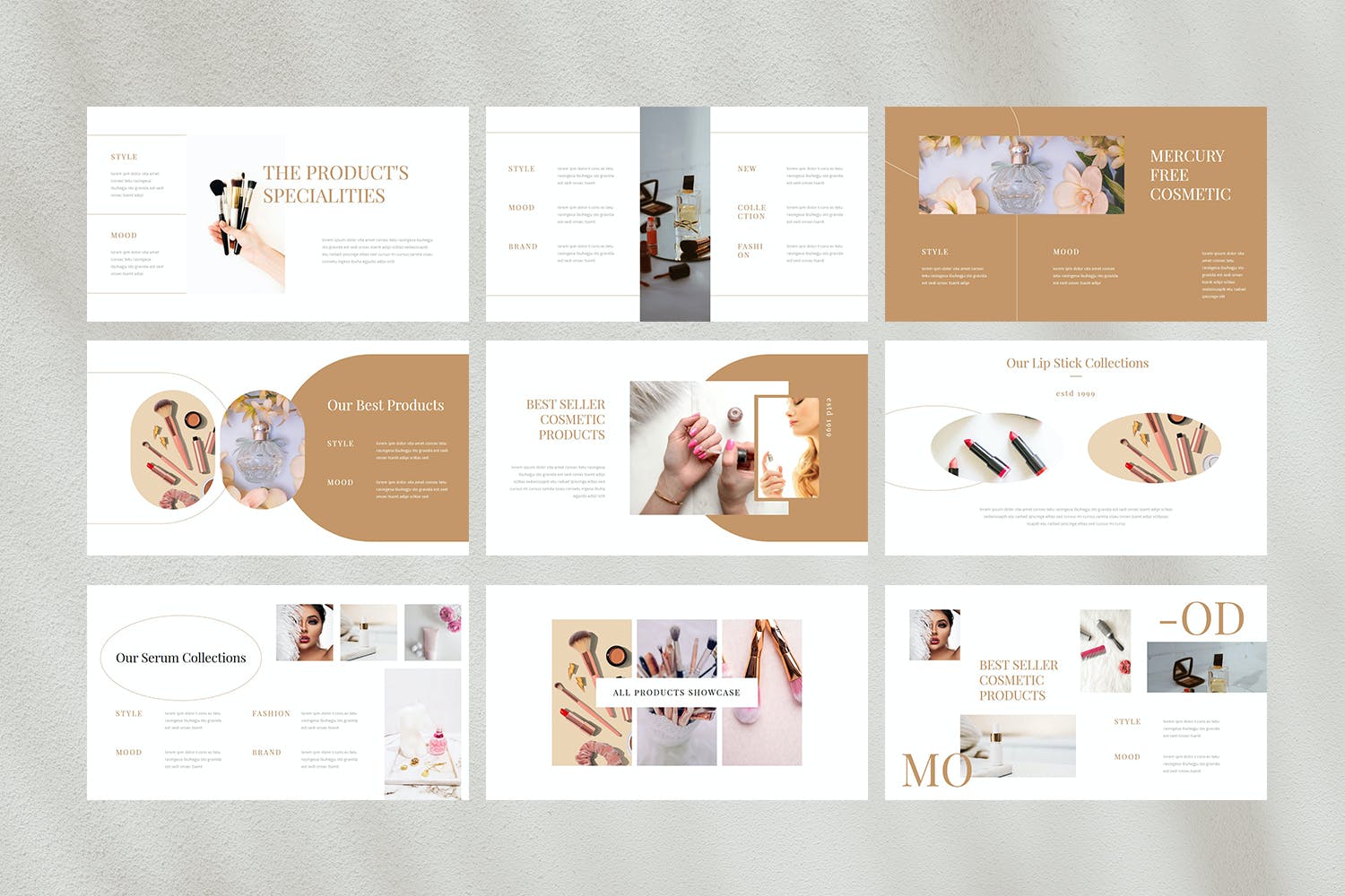 优雅独特女性化妆品图文排版设计PPt+keynote模板 MyCosmetic - Cosmetic PPt+keynote Template_img_2