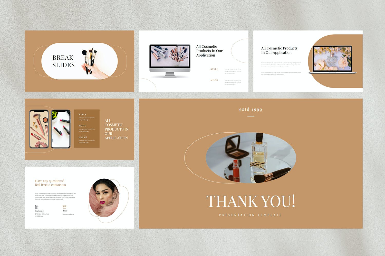 优雅独特女性化妆品图文排版设计PPt+keynote模板 MyCosmetic - Cosmetic PPt+keynote Template_img_2