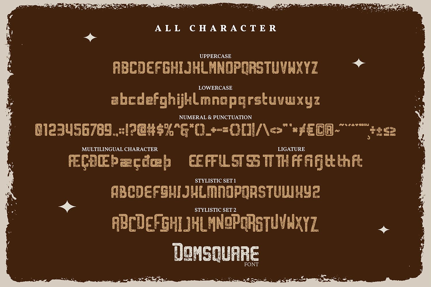 经典复古书法风格海报报价邀请函设计衬线英文字体素材 Domsquare  Classic Vintage Font_img_2