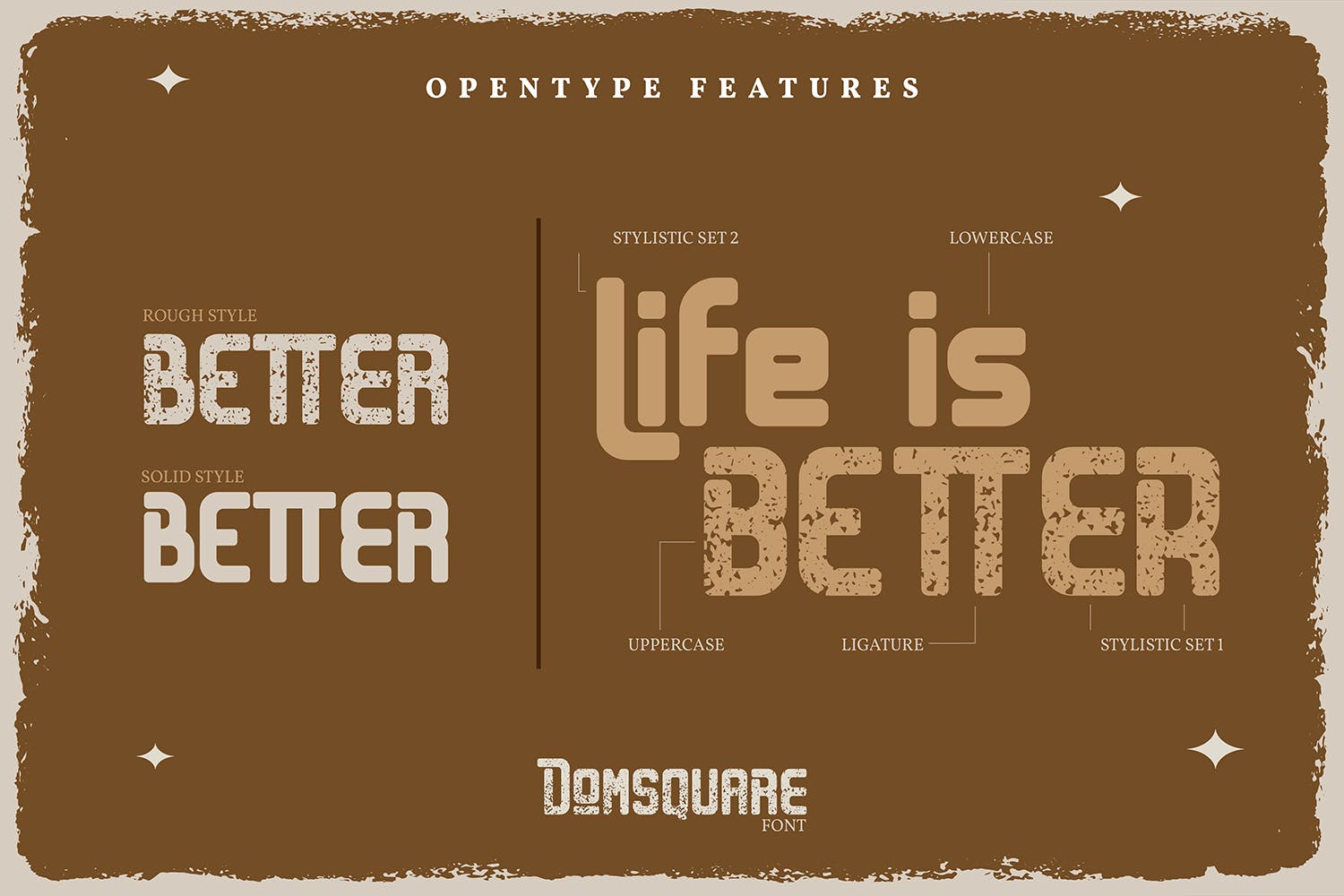 经典复古书法风格海报报价邀请函设计衬线英文字体素材 Domsquare  Classic Vintage Font_img_2