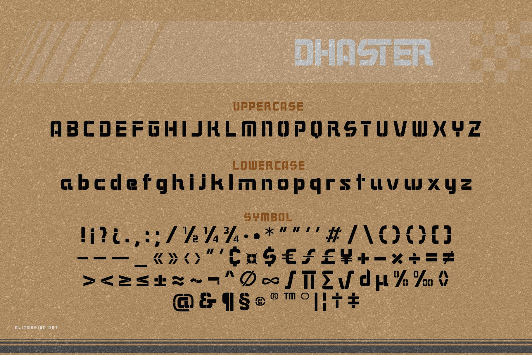 复古海报标题徽标logo设计无衬线英文字体素材 Dhaster Typeface_img_2