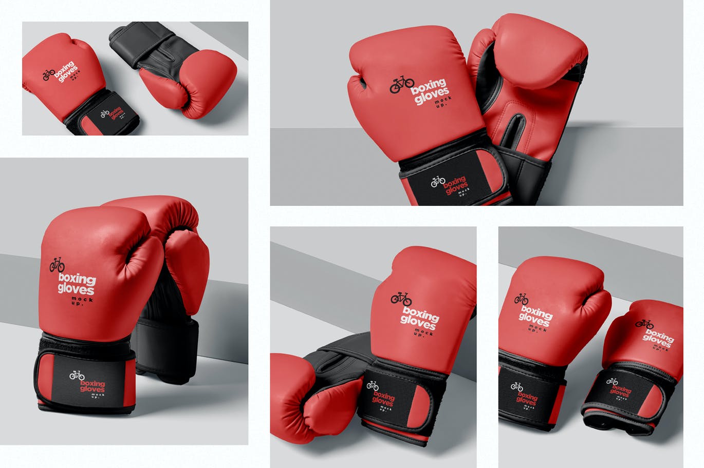 时尚运动拳击手套设计贴图样机模板 Boxing Gloves Mockups_img_2