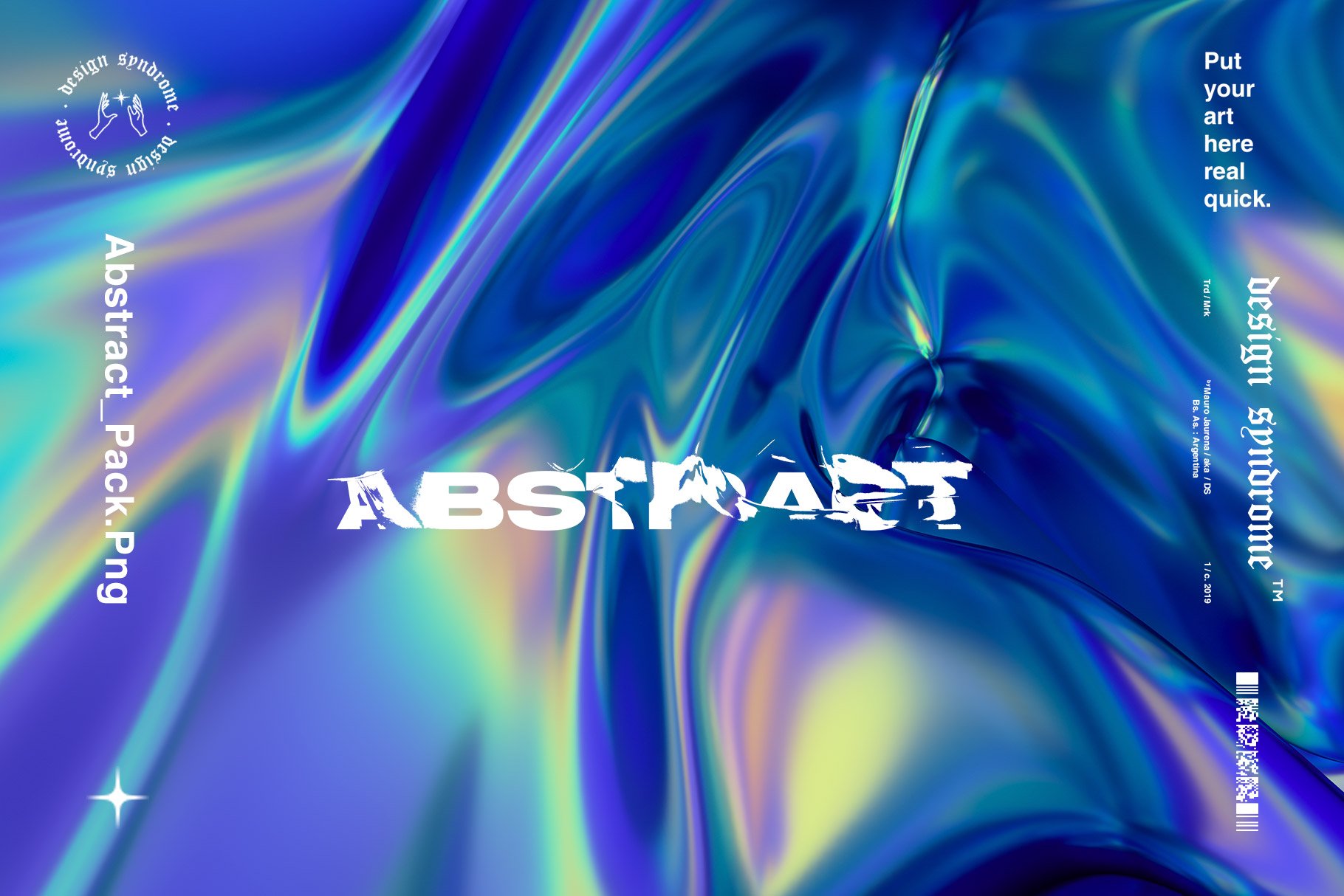 40款抽象炫彩酸性镀铬辐射3D立体流体PNG透明背景图片素材 Design syndrome - Abstract Image Pack_img_2