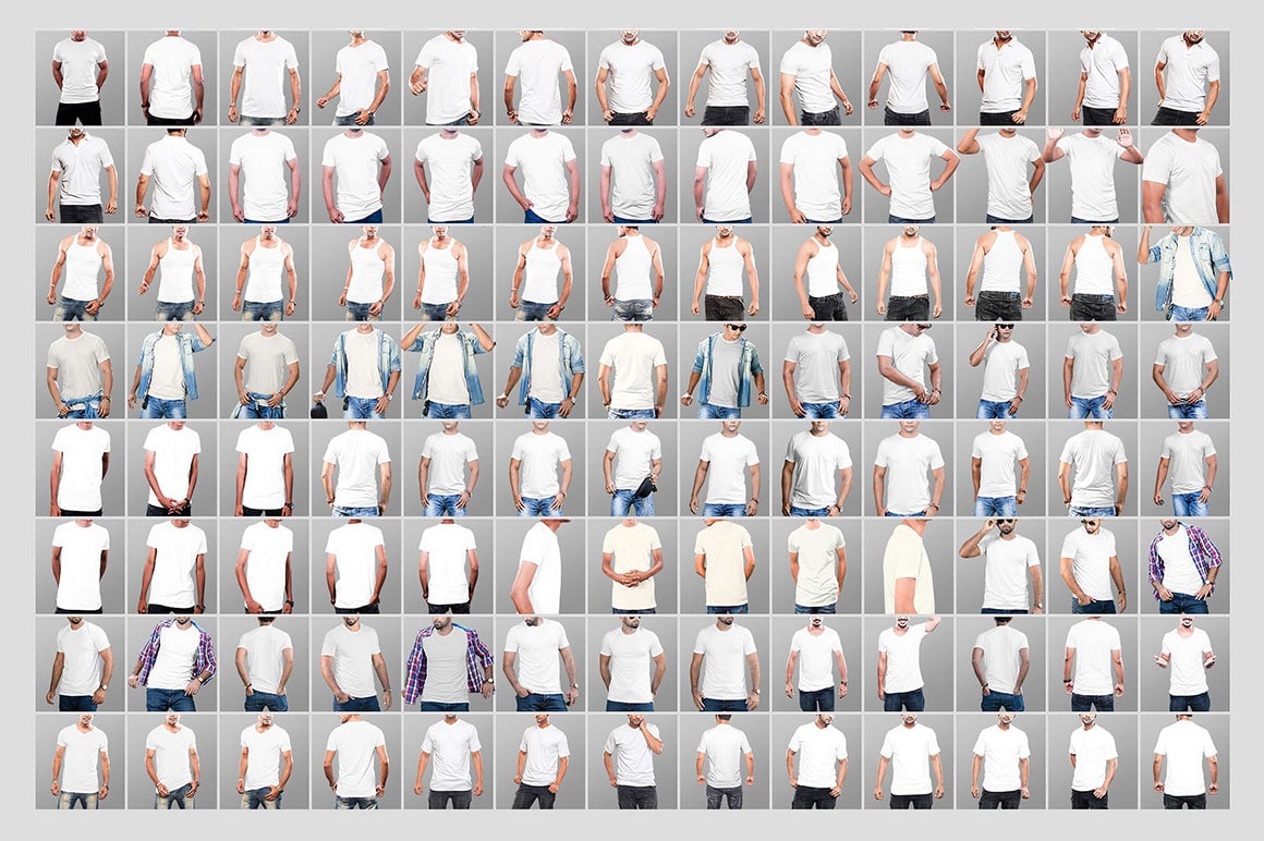 200+T恤半袖衫印花图案设计贴图样机合集 Apparel Mock up Master Collection_img_2