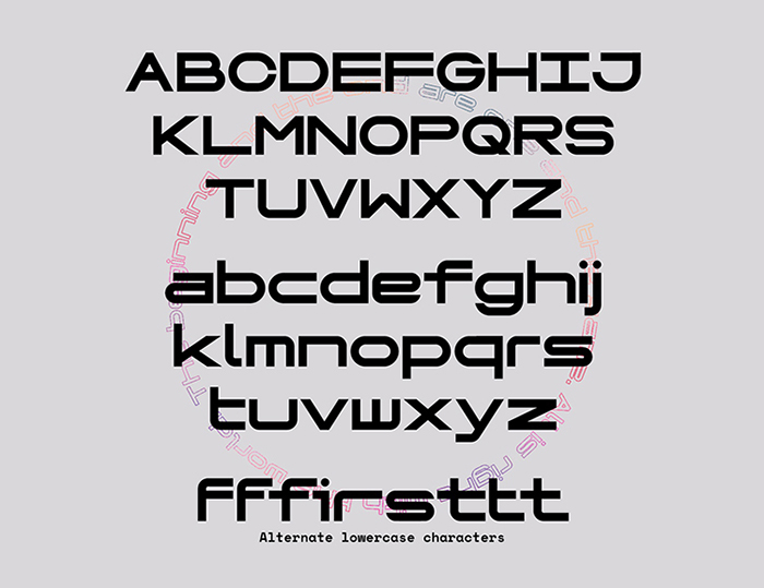 潮流科幻未来粗体海报画册标题无衬线英文字体素材 Genesys - Display Font_img_2