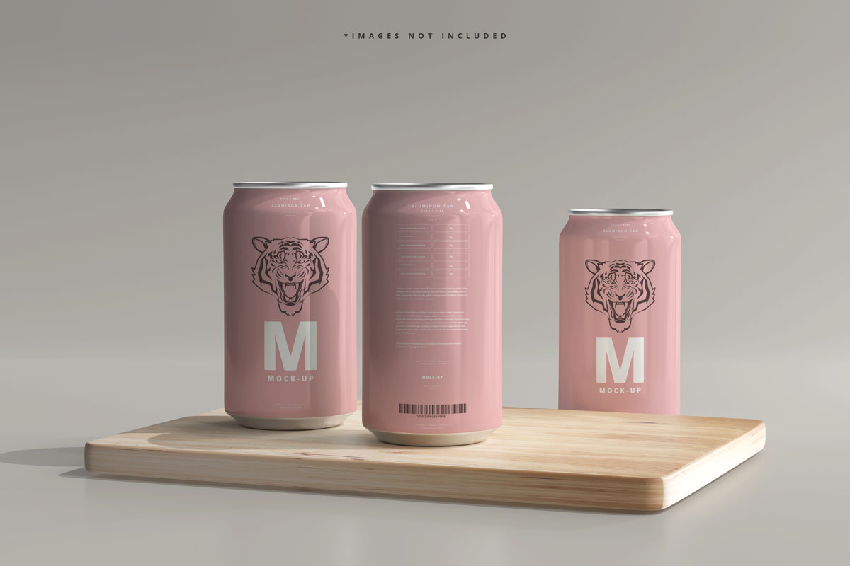 330毫升啤酒饮料苏打水易拉罐外观设计样机模板 330ml Medium Size Soda Or Beer Can Mockup_img_2