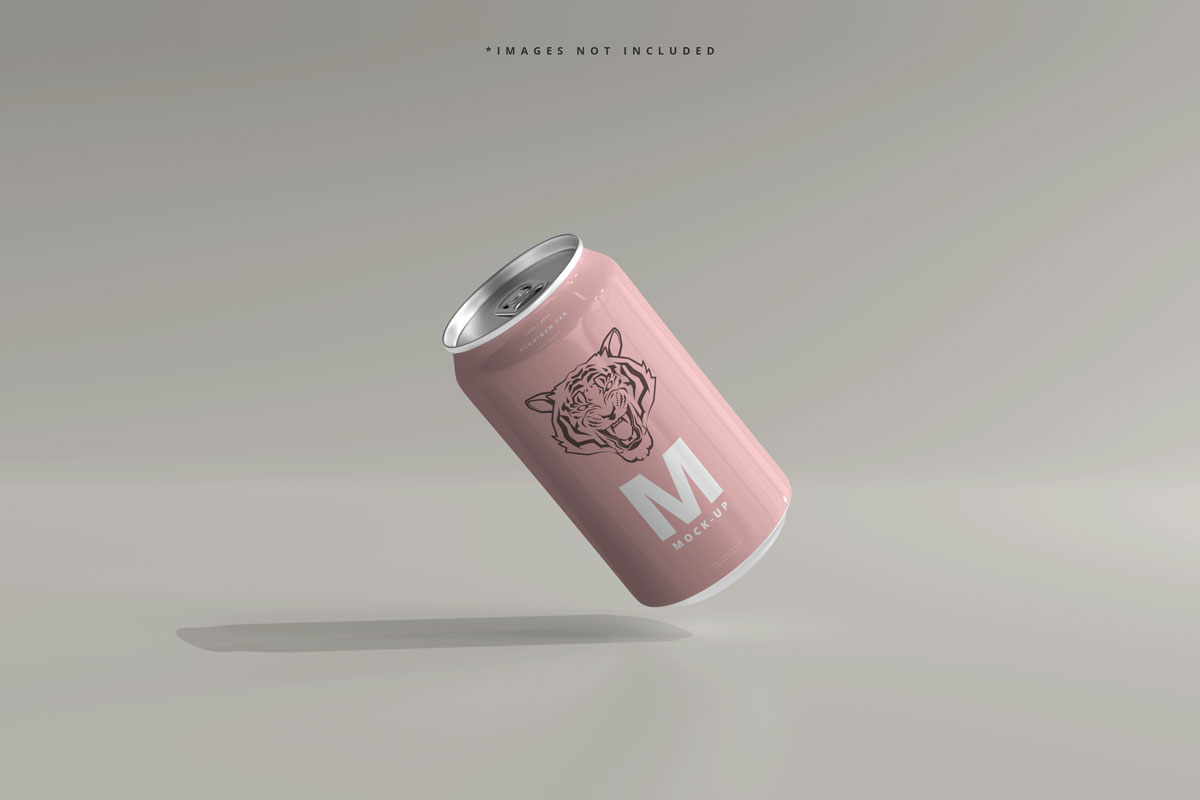 330毫升啤酒饮料苏打水易拉罐外观设计样机模板 330ml Medium Size Soda Or Beer Can Mockup_img_2