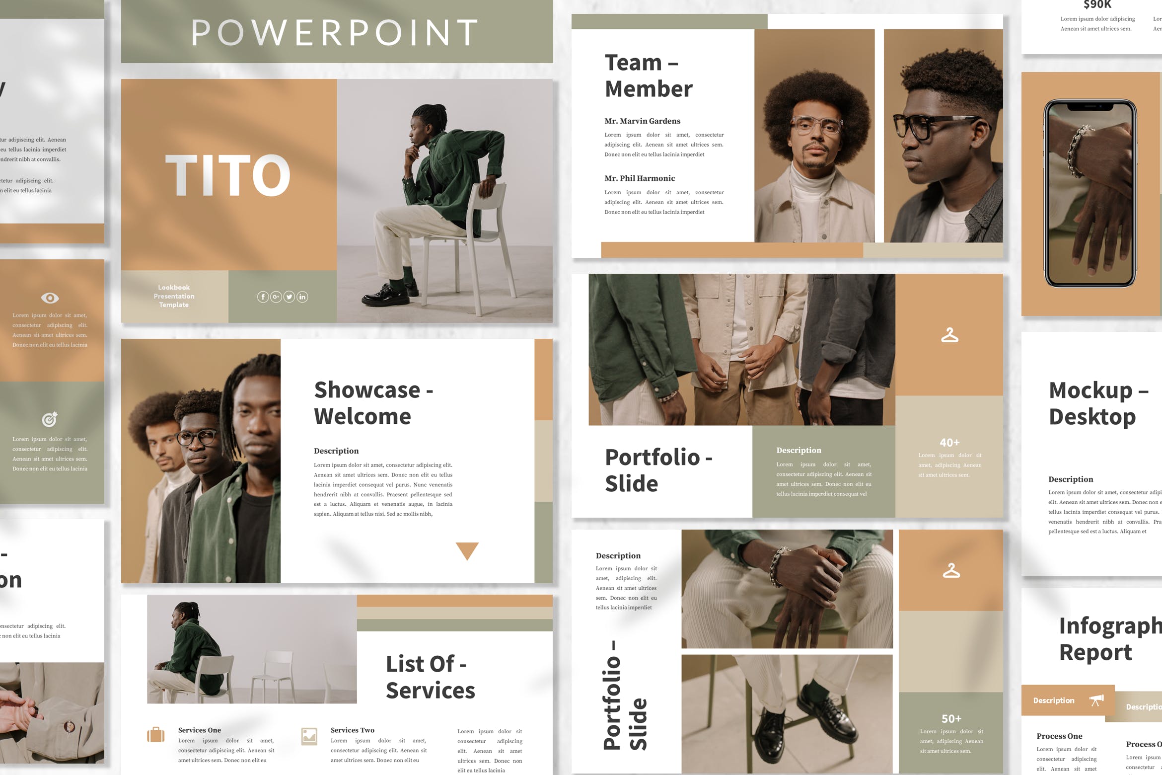 现代简约企业营销策划提案简报设计模版 Tito - Brandbook Powerpoint Template_img_2