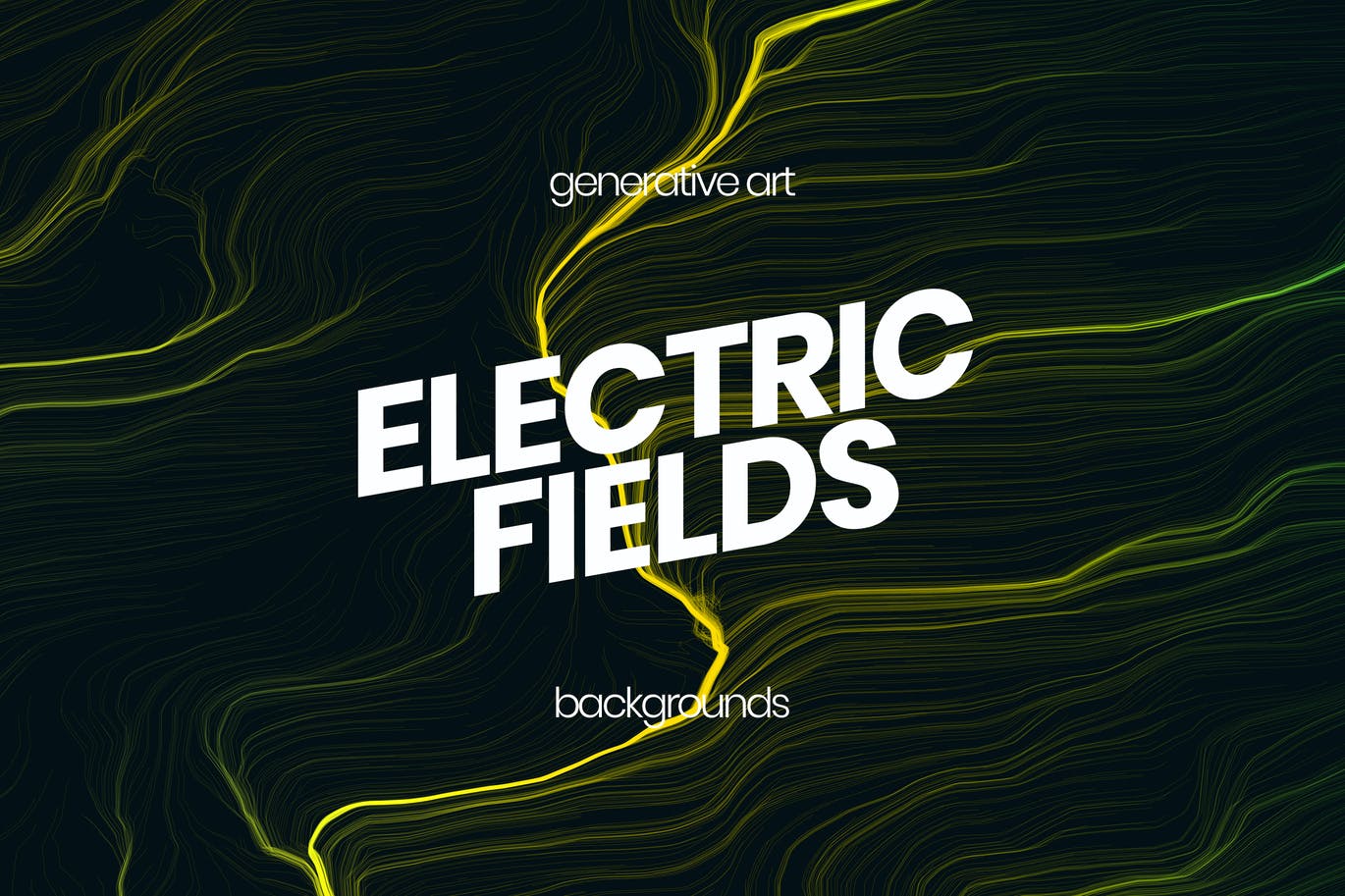 10款抽象多彩闪电线条海报设计背景图片素材 Electric Fields Backgrounds_img_2