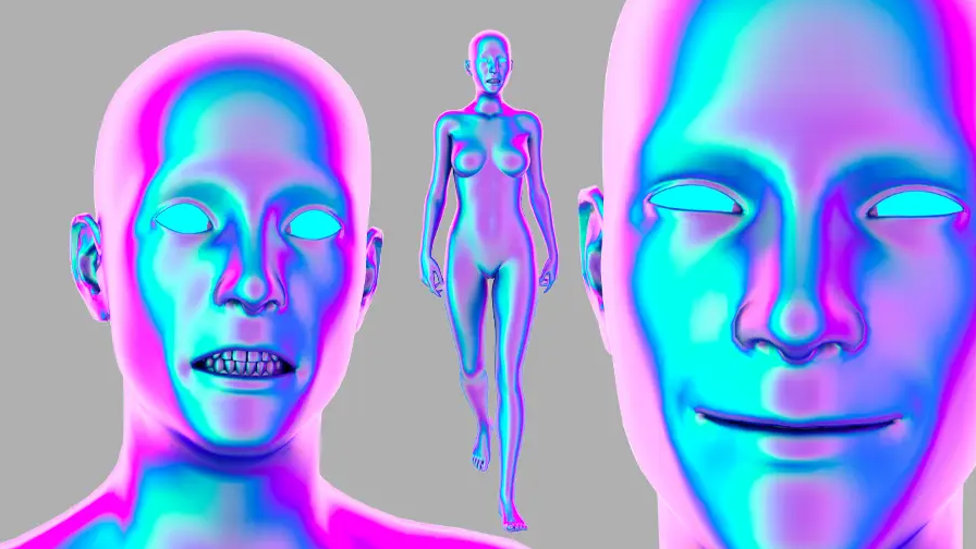 45个潮流虹彩热像仪3D立体人体PNG免扣图片设计素材 3D Humans PNG Vol.2_img_2