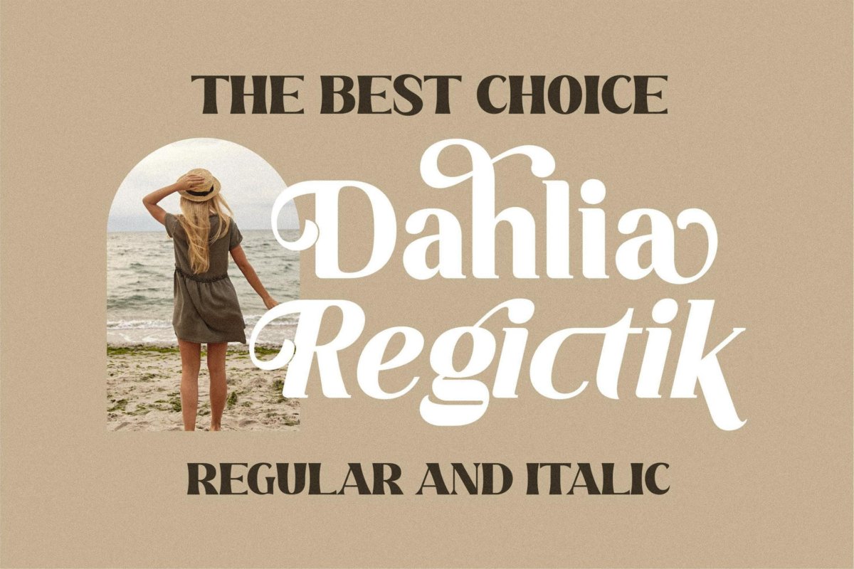 优雅海报社交媒体品牌设计衬线英文字体素材 Dahlia Regictik Serif Font LS_img_2