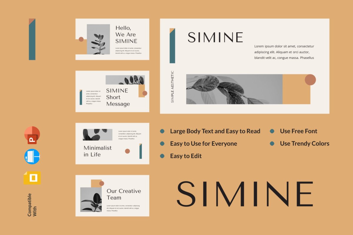 时尚简约美学作品集演示文稿设计ppt+keynote模板 SIMINE - Simple Aesthetic Presentation Template_img_2