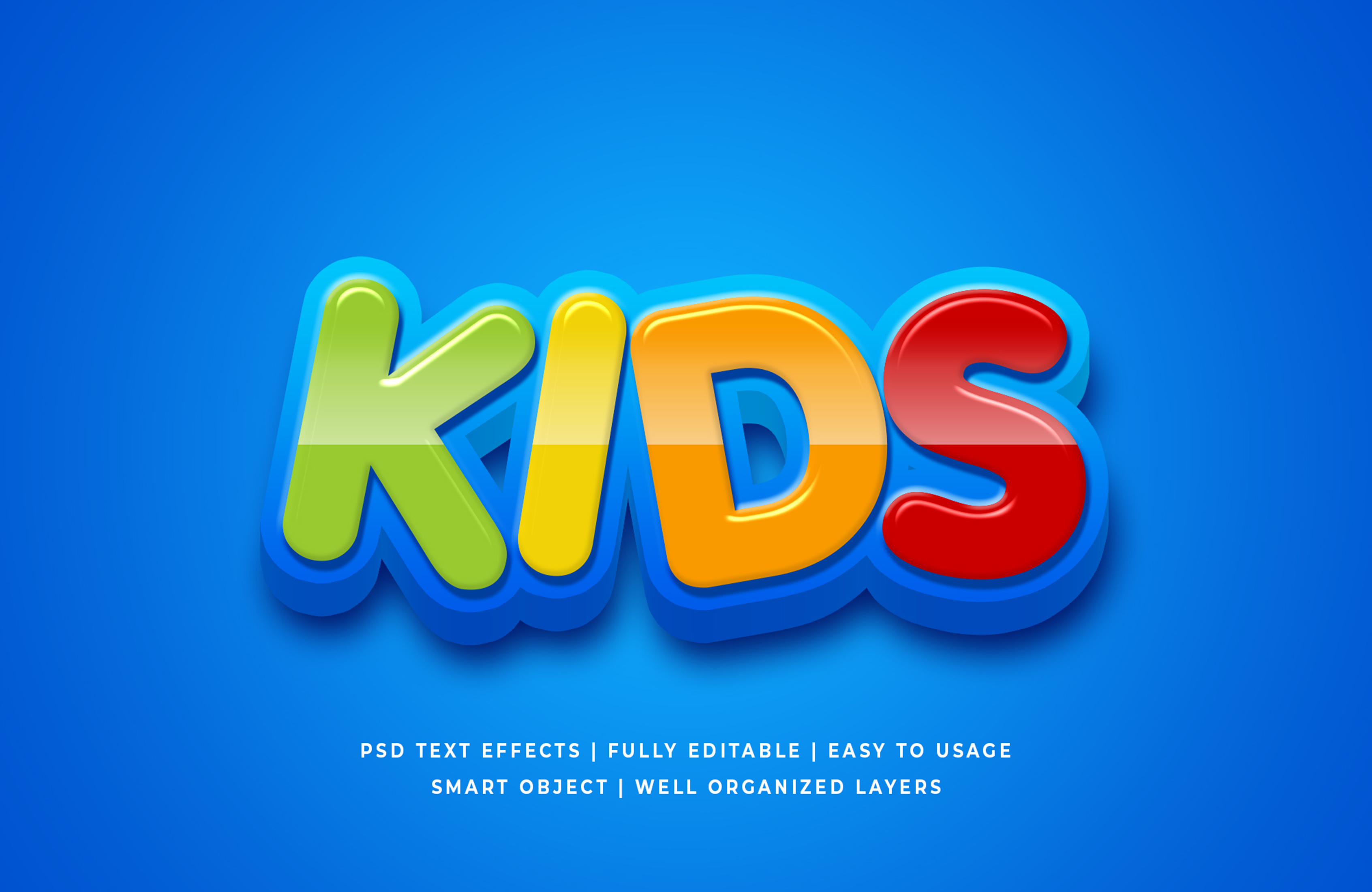 炫彩卡通3D标题徽标LogoPS样式模板素材 Cartoon Colorful 3d Text Style Effect Mockup_img_2
