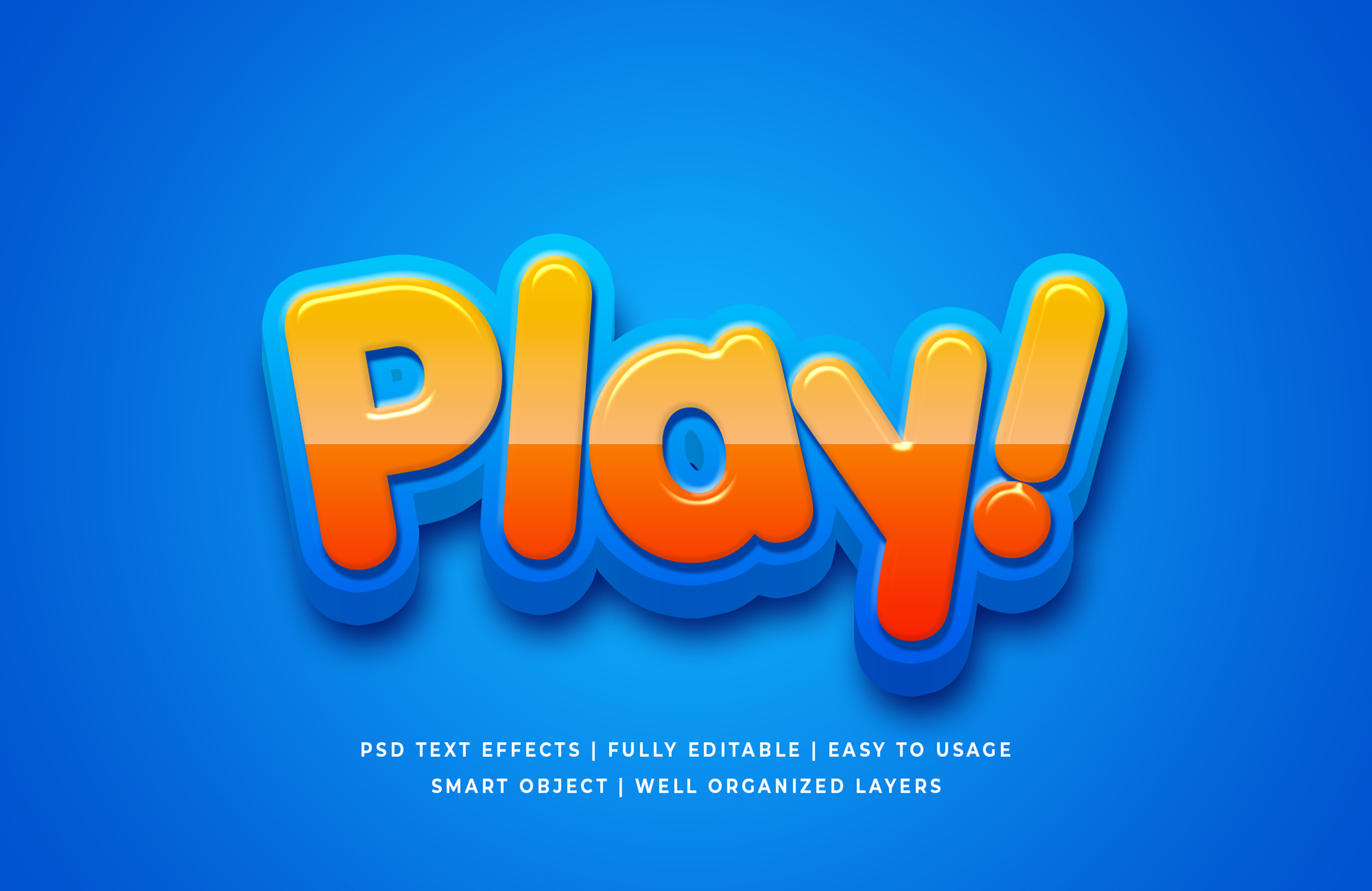 炫彩卡通3D标题徽标LogoPS样式模板素材 Cartoon Colorful 3d Text Style Effect Mockup_img_2