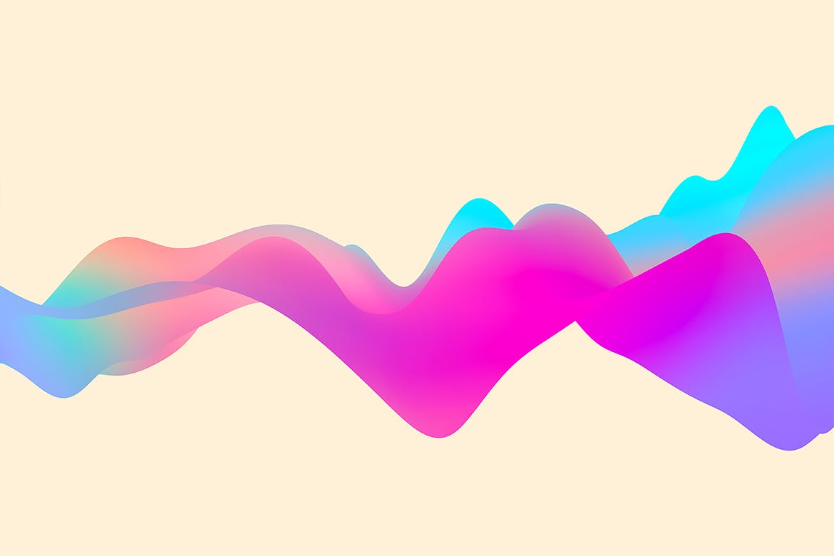 10个炫彩渐变液体流体纹理背景PNG透明图片素材 Colorful Liquid Waves Backgrounds_img_2