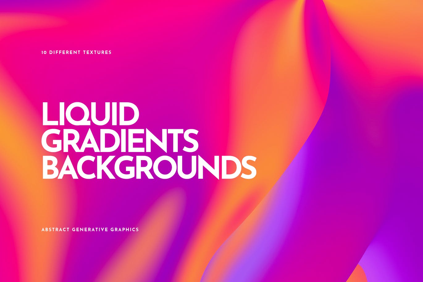 10种炫彩流体酸性熔岩纹理海报设计背景图片素材 Liquid Gradients Backgrounds_img_2