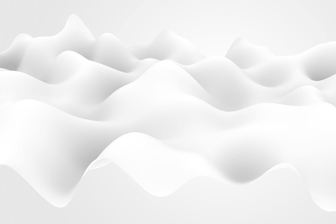 10个时尚白色波浪丝绸背景PNG透明图片素材 Soft White Waves Backgrounds Pack_img_2