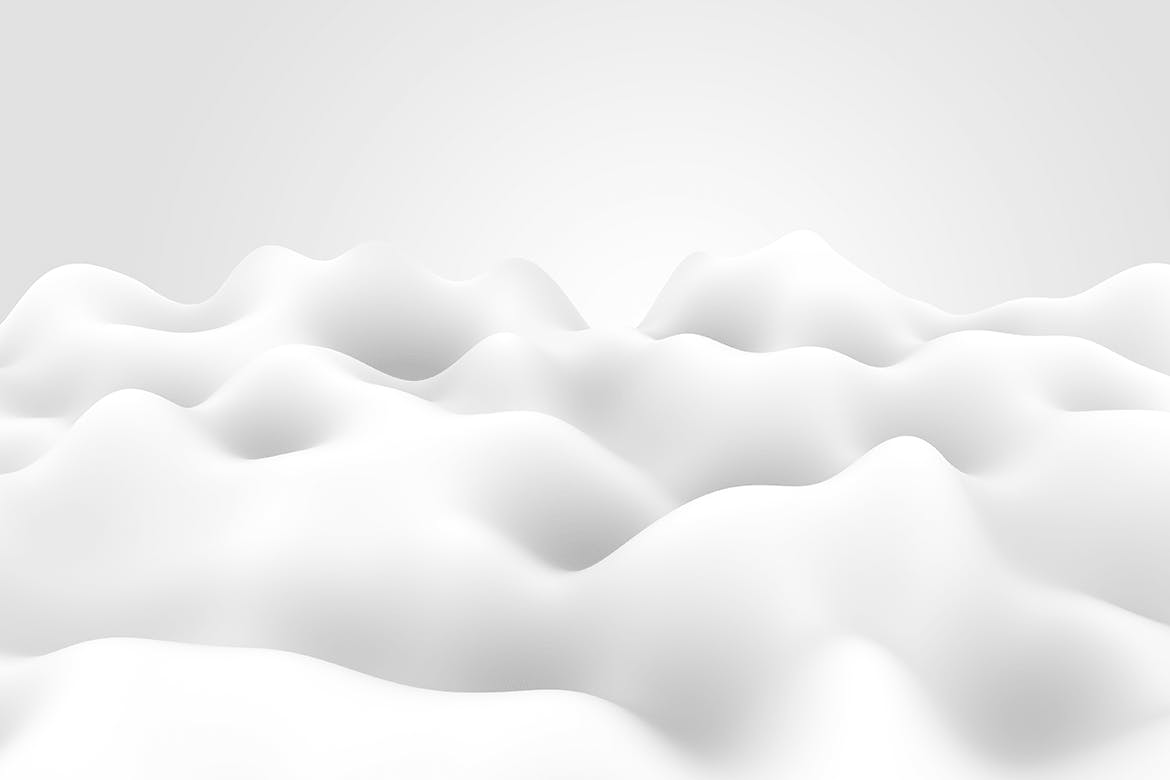 10个时尚白色波浪丝绸背景PNG透明图片素材 Soft White Waves Backgrounds Pack_img_2