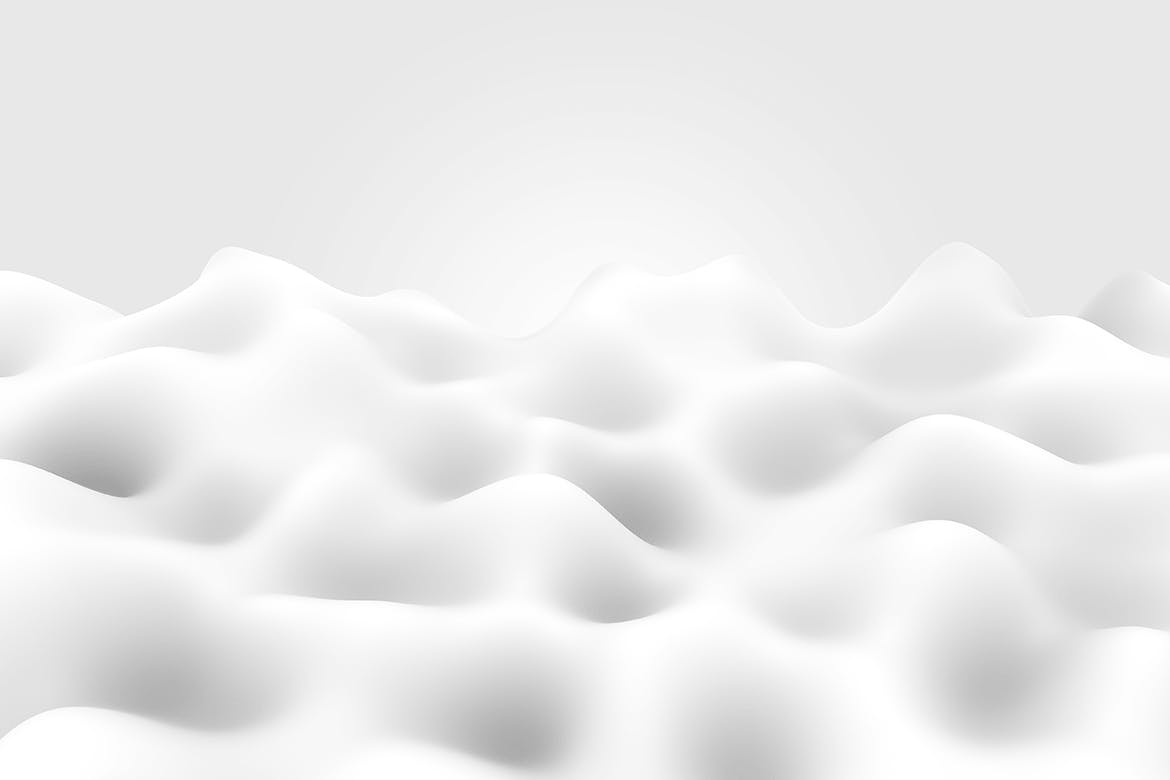 10个时尚白色波浪丝绸背景PNG透明图片素材 Soft White Waves Backgrounds Pack_img_2