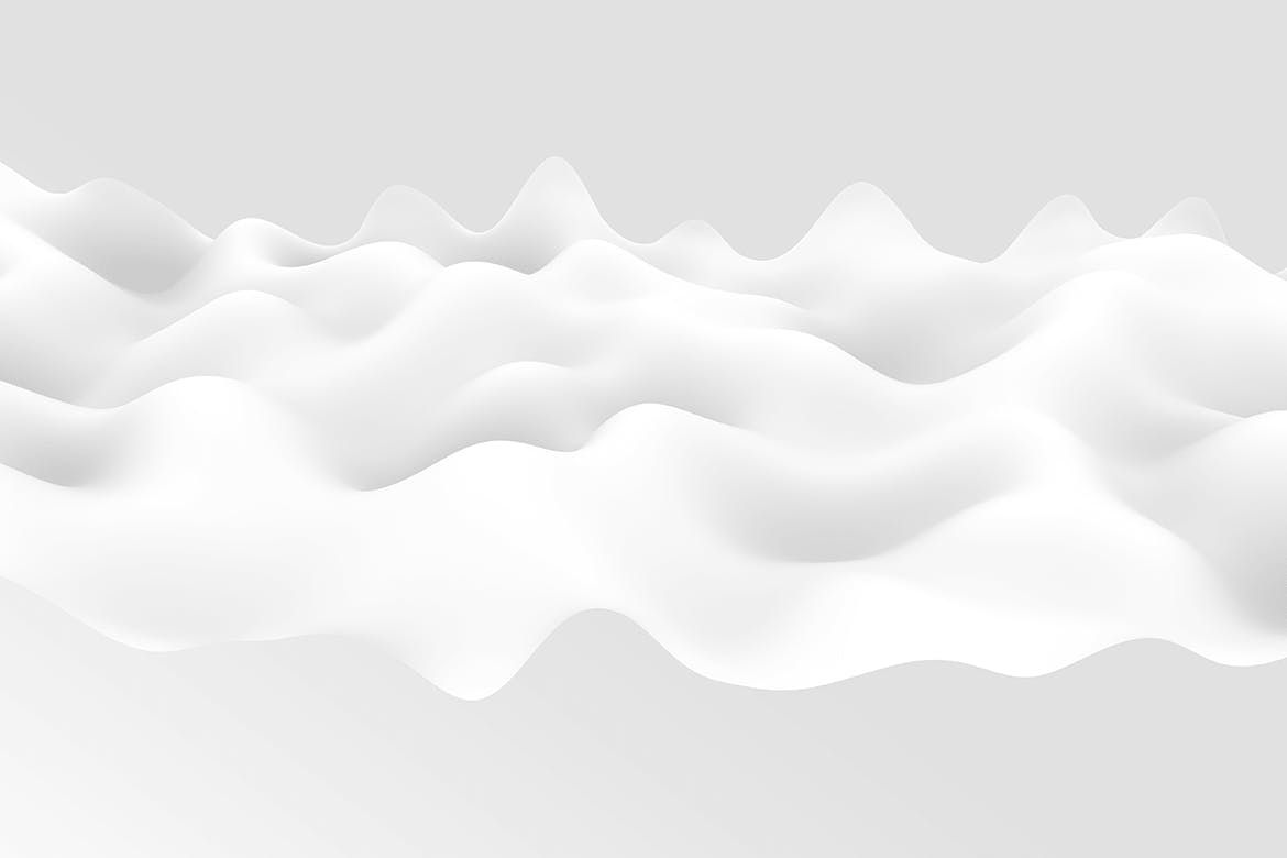 10个时尚白色波浪丝绸背景PNG透明图片素材 Soft White Waves Backgrounds Pack_img_2