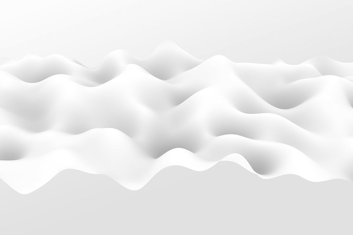 10个时尚白色波浪丝绸背景PNG透明图片素材 Soft White Waves Backgrounds Pack_img_2