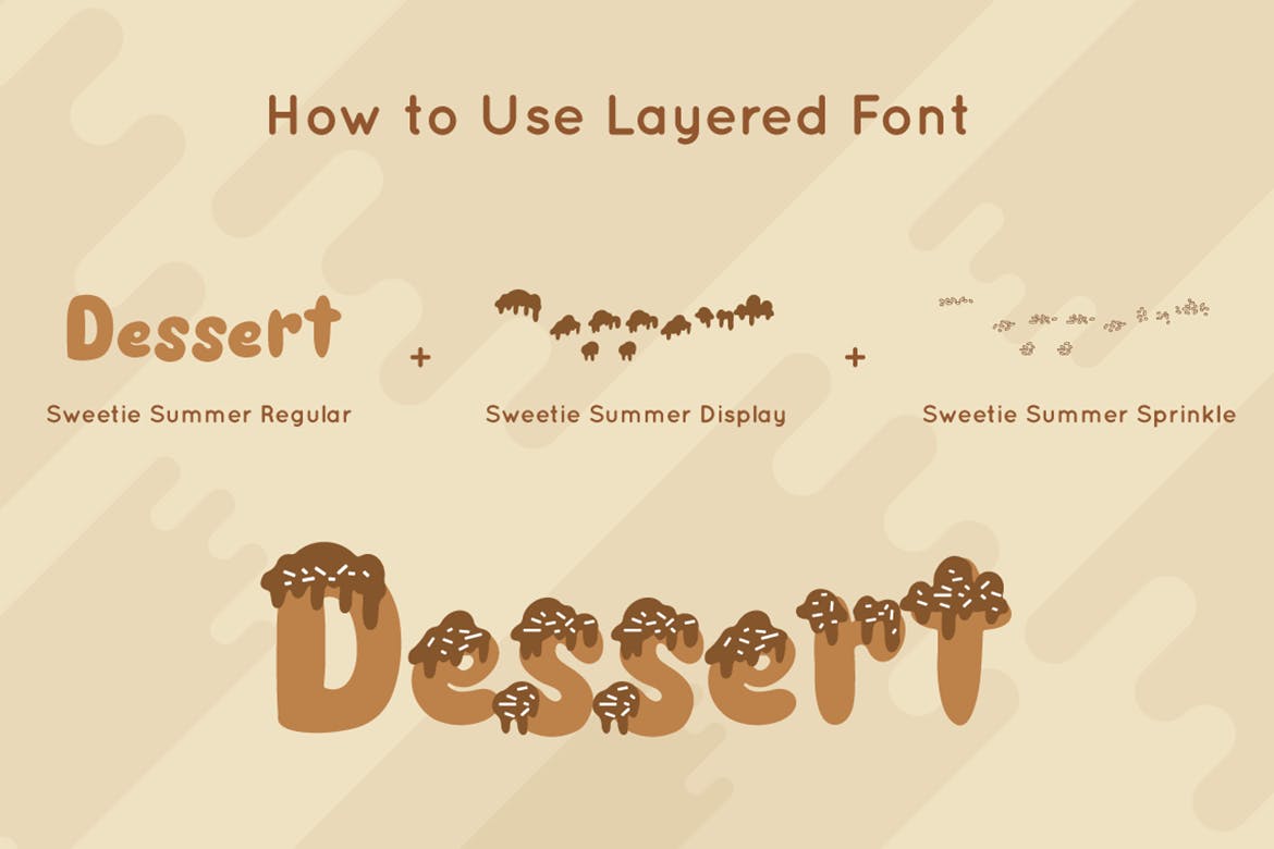 可爱风品牌标题徽标logo设计无衬线英文字体素材 Sweetie Summer - Display Font_img_2