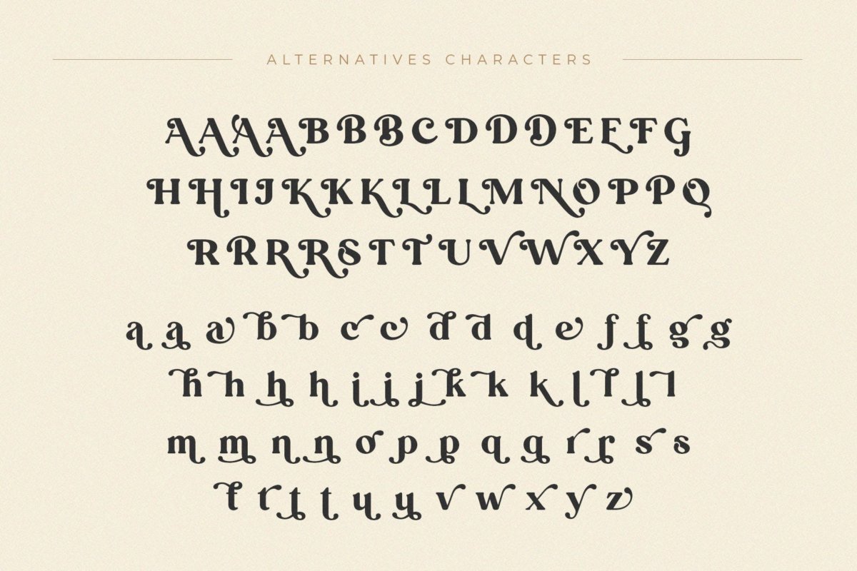 现代时尚杂志海报徽标logo设计衬线英文字体素材 Carena - Ligature Serif Font_img_2