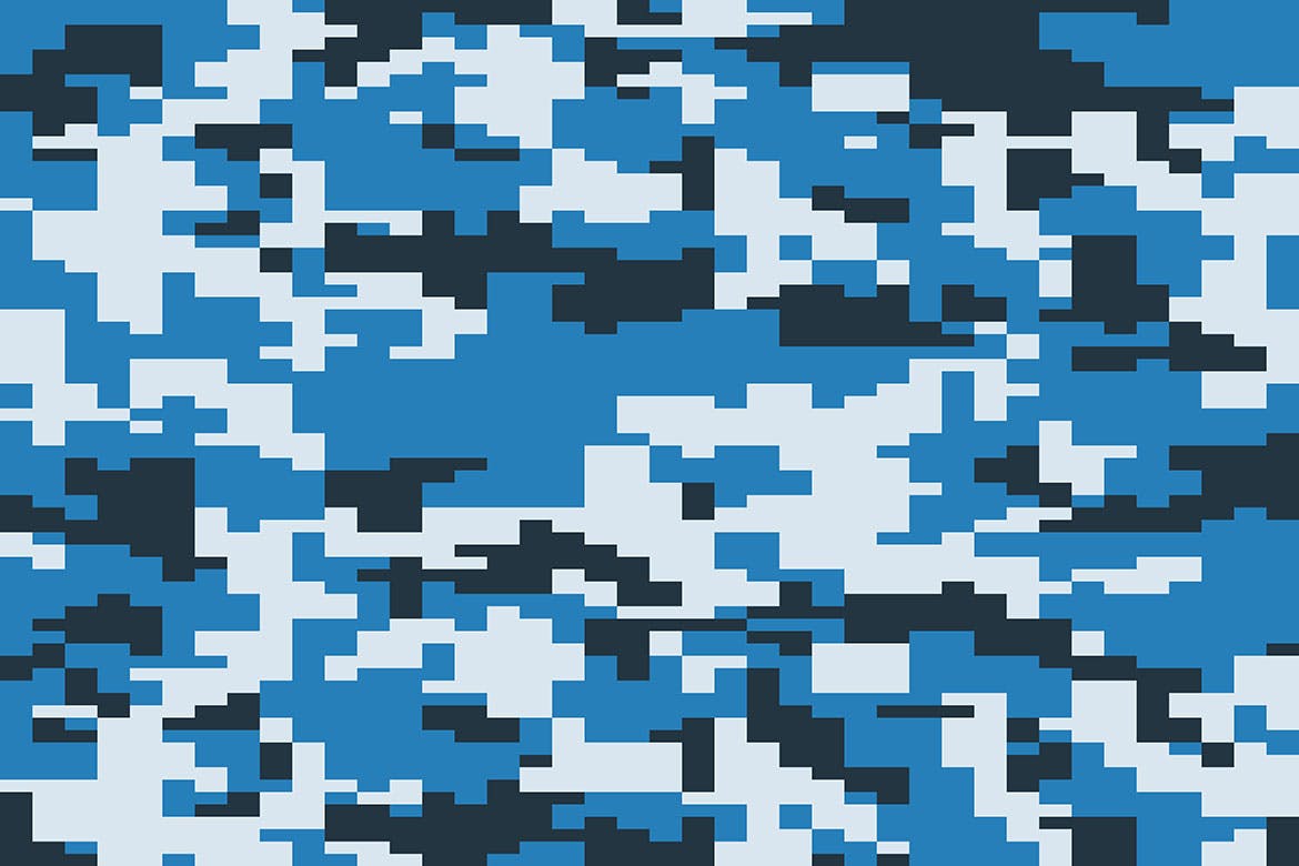 10个抽象像素迷彩海报设计背景矢量素材 Pixel Camouflage Vector Backgrounds_img_2