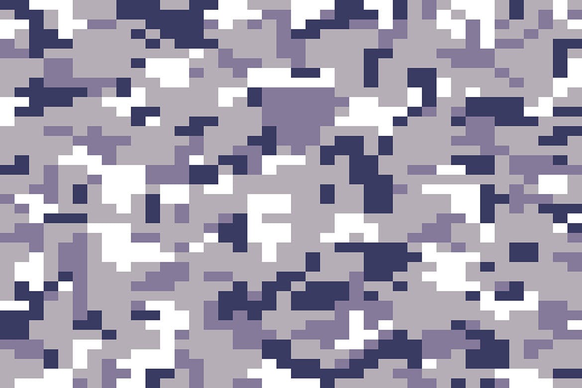 10个抽象像素迷彩海报设计背景矢量素材 Pixel Camouflage Vector Backgrounds_img_2