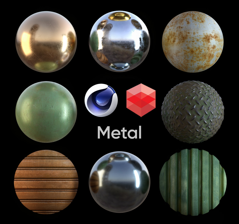 12种乡村墙面地面纹理C4D红移材质预设素材 Redshift Rustic Material Pack 99 (Cinema 4d Only)_img_2