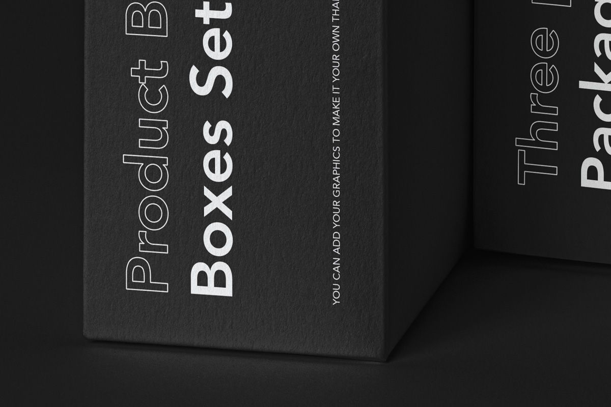 时尚产品包装纸盒设计贴图样机套装 Box Psd Mockup Product Branding Set_img_2